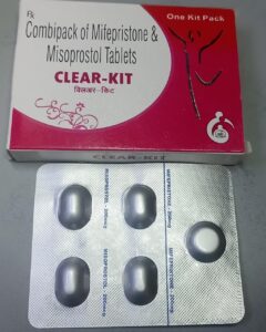 Clear kit tablet 200mg/200mcg is a combination of two medicines, which is used for medical abortion (terminating a pregnancy